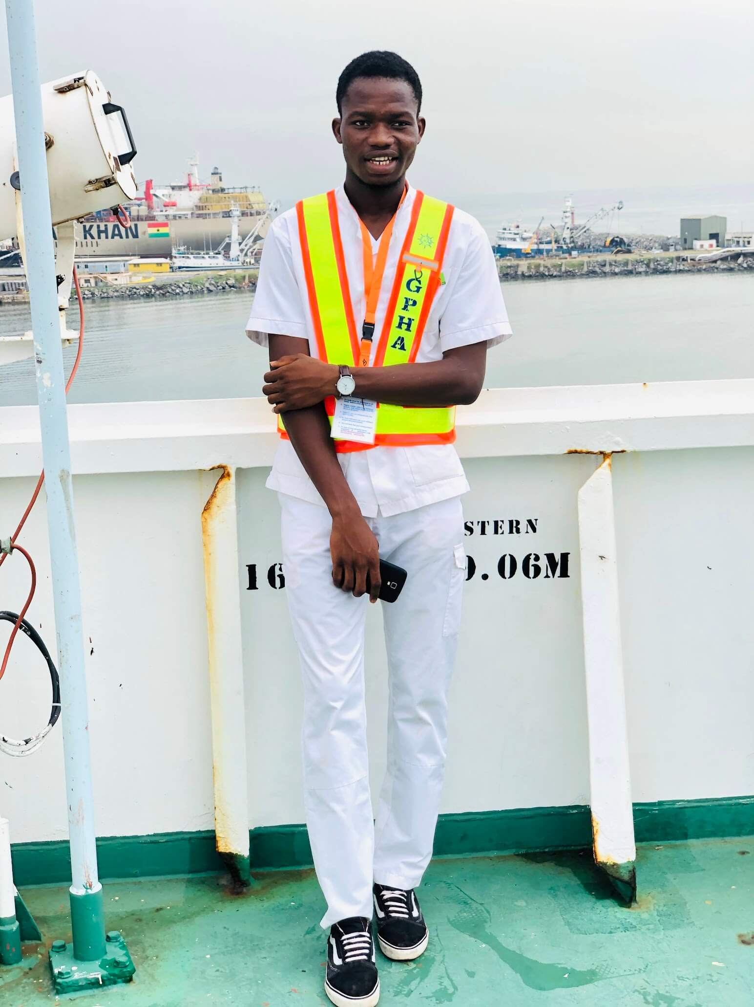 Me at the Tema Port in 2019